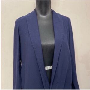 Eileen Fisher Women’s Deep Blue Open Front Casual Blazer XS